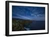 Santa Cruz Island, Channel Islands NP, CA: Man Stands With A Headlamp Along The Cavern Point Trail-Ian Shive-Framed Photographic Print