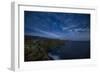 Santa Cruz Island, Channel Islands NP, CA: Man Stands With A Headlamp Along The Cavern Point Trail-Ian Shive-Framed Photographic Print