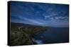 Santa Cruz Island, Channel Islands NP, CA: Man Stands With A Headlamp Along The Cavern Point Trail-Ian Shive-Stretched Canvas