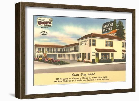 Santa Cruz Motel, California-null-Framed Art Print