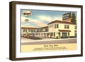 Santa Cruz Motel, California-null-Framed Art Print