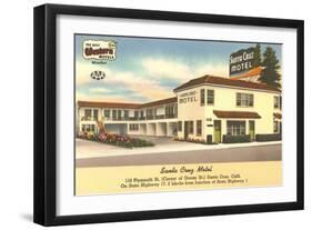 Santa Cruz Motel, California-null-Framed Art Print