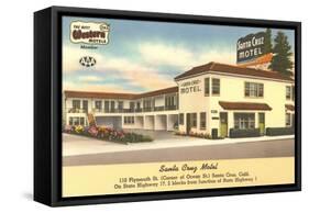 Santa Cruz Motel, California-null-Framed Stretched Canvas