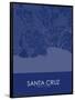 Santa Cruz, United States of America Blue Map-null-Framed Poster