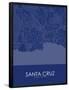 Santa Cruz, United States of America Blue Map-null-Framed Poster