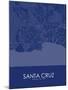 Santa Cruz, United States of America Blue Map-null-Mounted Poster