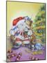 Santa-Cuddles-Cindy Wider-Mounted Giclee Print