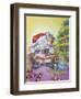 Santa-Cuddles-Cindy Wider-Framed Giclee Print