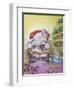 Santa-Cuddles-Cindy Wider-Framed Giclee Print