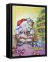 Santa-Cuddles-Cindy Wider-Framed Stretched Canvas