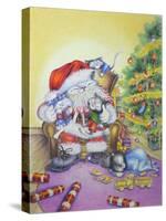 Santa-Cuddles-Cindy Wider-Stretched Canvas