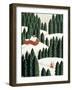 Santa Delivering Presents, Christmas Card-null-Framed Giclee Print