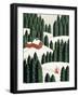 Santa Delivering Presents, Christmas Card-null-Framed Giclee Print