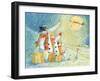 Santa Delivering Presents to the Snow Family-David Cooke-Framed Giclee Print