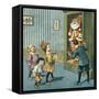 Santa Discovered in the Closet-Louis M. Glackens-Framed Stretched Canvas