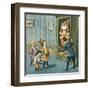 Santa Discovered in the Closet-Louis M. Glackens-Framed Art Print