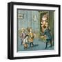 Santa Discovered in the Closet-Louis M. Glackens-Framed Art Print