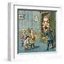 Santa Discovered in the Closet-Louis M. Glackens-Framed Art Print