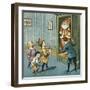 Santa Discovered in the Closet-Louis M. Glackens-Framed Art Print
