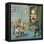 Santa Discovered in the Closet-Louis M. Glackens-Framed Stretched Canvas