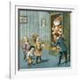 Santa Discovered in the Closet-Louis M. Glackens-Framed Art Print