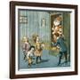 Santa Discovered in the Closet-Louis M. Glackens-Framed Art Print