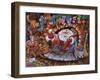 Santa Falls in Fireplace by Surprised Grey Catchristmas-Bill Bell-Framed Giclee Print