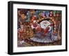 Santa Falls in Fireplace by Surprised Grey Catchristmas-Bill Bell-Framed Giclee Print