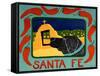 Santa Fe Black-Stephen Huneck-Framed Stretched Canvas