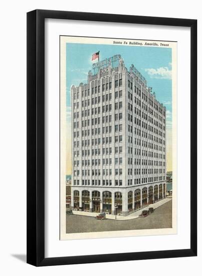 Santa Fe Building, Amarillo-null-Framed Art Print