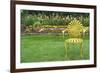 Santa Fe Flower Garden with Vintage Yellow Chair-null-Framed Photo