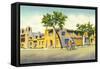 Santa Fe, New Mexico, Exterior View of the Art Museum-Lantern Press-Framed Stretched Canvas