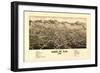 Santa Fe, New Mexico - Panoramic Map-Lantern Press-Framed Premium Giclee Print