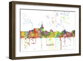 Santa Fe New Mexico Skyline MCLR 1-Marlene Watson-Framed Giclee Print