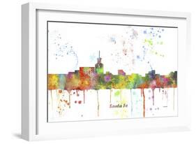 Santa Fe New Mexico Skyline MCLR 1-Marlene Watson-Framed Giclee Print