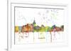 Santa Fe New Mexico Skyline MCLR 1-Marlene Watson-Framed Giclee Print