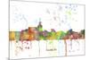 Santa Fe New Mexico Skyline MCLR 1-Marlene Watson-Mounted Giclee Print