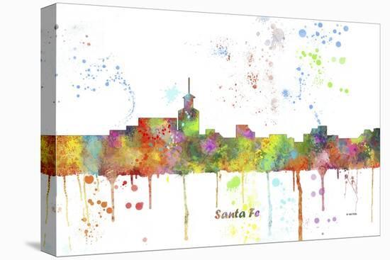 Santa Fe New Mexico Skyline MCLR 1-Marlene Watson-Stretched Canvas