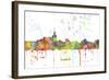 Santa Fe New Mexico Skyline MCLR 1-Marlene Watson-Framed Giclee Print