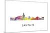 Santa Fe New Mexico Skyline-Marlene Watson-Mounted Giclee Print