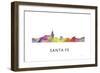 Santa Fe New Mexico Skyline-Marlene Watson-Framed Giclee Print