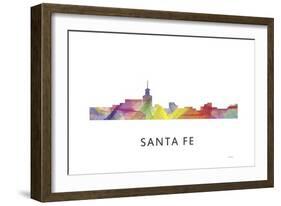 Santa Fe New Mexico Skyline-Marlene Watson-Framed Giclee Print