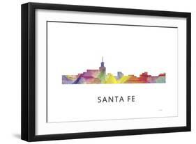 Santa Fe New Mexico Skyline-Marlene Watson-Framed Giclee Print