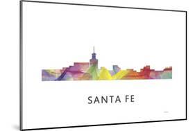 Santa Fe New Mexico Skyline-Marlene Watson-Mounted Giclee Print