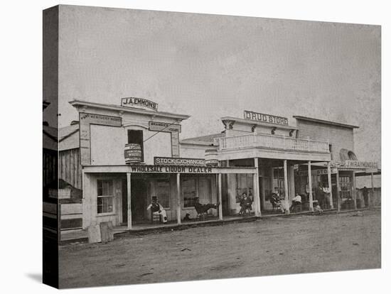 Santa Fe, New Mexico Territory Street Scene-D.B. Chase-Stretched Canvas