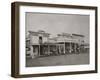 Santa Fe, New Mexico Territory Street Scene-D.B. Chase-Framed Art Print