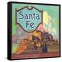 Santa Fe Orange Label - Redlands, CA-Lantern Press-Framed Stretched Canvas