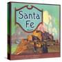 Santa Fe Orange Label - Redlands, CA-Lantern Press-Stretched Canvas