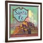 Santa Fe Orange Label - Redlands, CA-Lantern Press-Framed Art Print