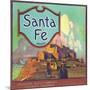 Santa Fe Orange Label - Redlands, CA-Lantern Press-Mounted Art Print